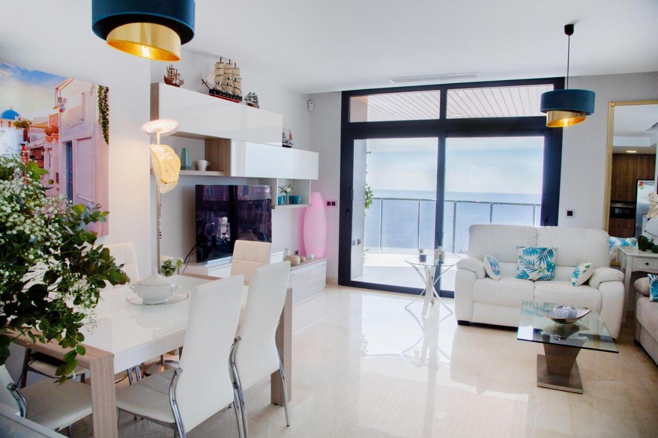 Ferienwohnung Sunset Waves Benidorm Julieta Vistas Al Mar Premium 200 Mt2 Con Jacuzzi En Terraza Exterior foto