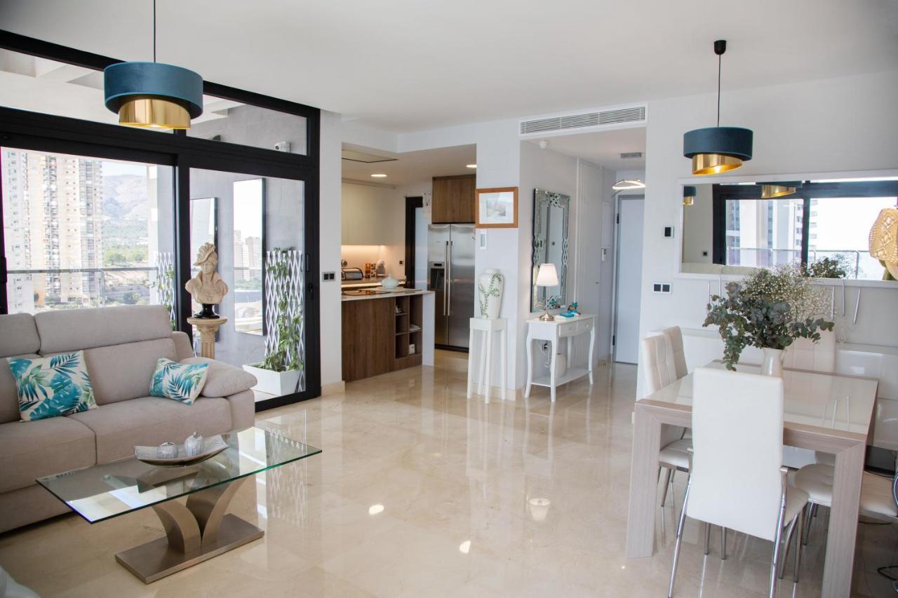 Ferienwohnung Sunset Waves Benidorm Julieta Vistas Al Mar Premium 200 Mt2 Con Jacuzzi En Terraza Exterior foto